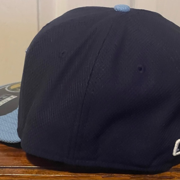 Tampa Bay Rays GAME 59Fifty Fitted Hat New Era Light Navy MLB Cap 7 1/4 NWT. - Picture 5 of 11